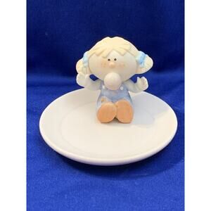 Bumpkin Bubblegum Tray with Little Girl Blowing Bubble